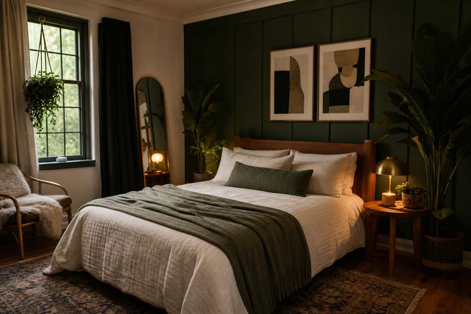 Moody creative bedroom